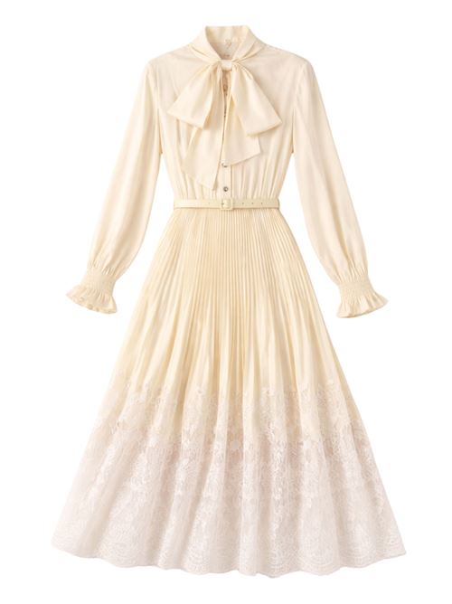 Satin lace mini dress SELF PORTRAIT | SS26047MAYYELLOW